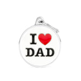 My Family Charms Big "I Love Dad" Pet ID Tag