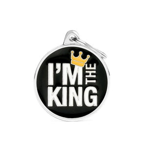 My Family Charms Big "I'm the King" Pet ID Tag