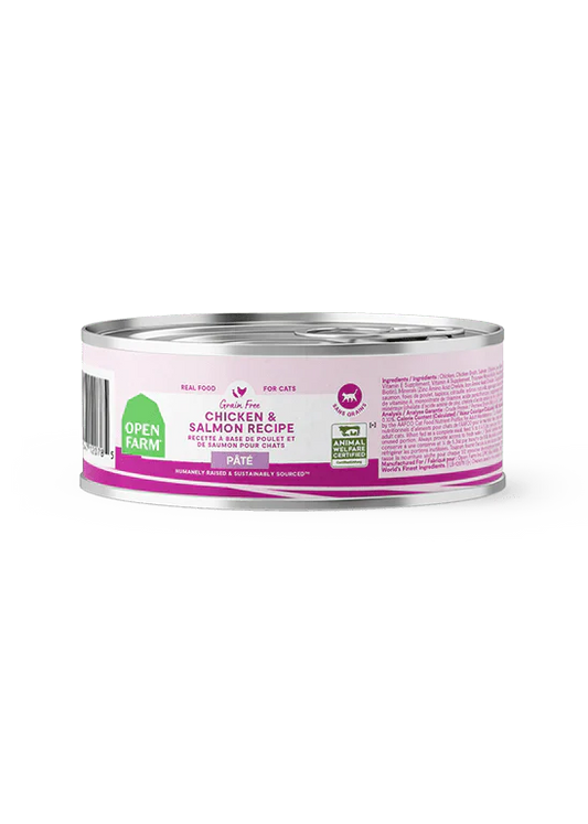 Open Farm Grain-free Chicken & Salmon Pate Canned Cat Food 150g