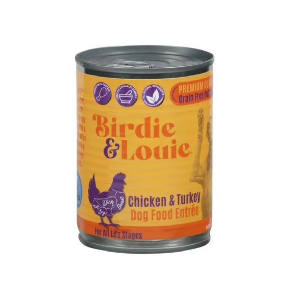 Birdie & Louie Chicken and Turkey Dog Food 368g