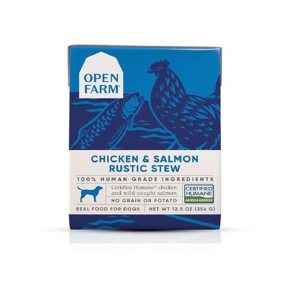 Open Farm Chicken & Salmon Rustic Stew Wet Dog Food 354g