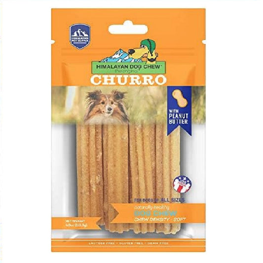 Himalayan Dog Chew Churro with Peanut Butter 113.3.g
