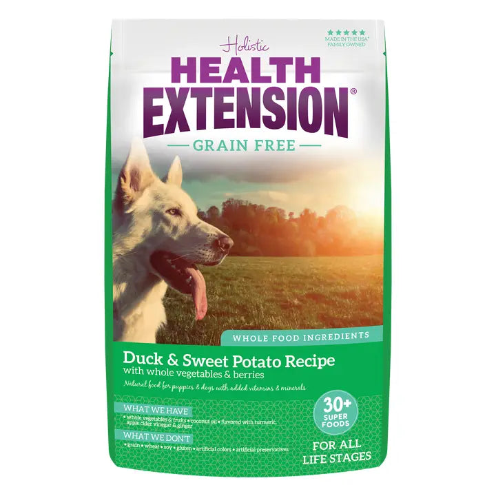 Health Extension Grain-free Duck and Sweet Potato Dry Dog Food 4.5kg