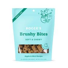 Bocce's Bakery Dailies Brushy Bites Fresh Breath Apple & Mint Dog Treats 170g