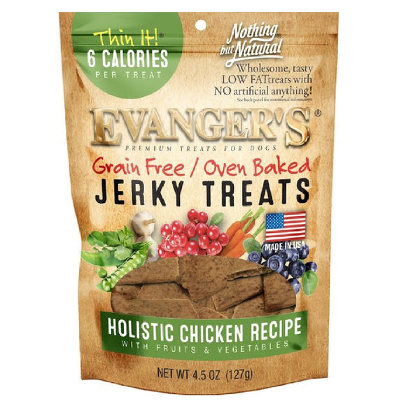 Evanger's Nothing But Natural Oven Baked Chicken Jerky Dog Treats 127g