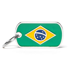 My Family Flags Brazil Pet ID Tag