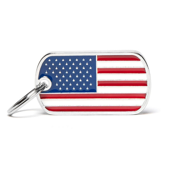 My Family Flags USA Pet ID Tag