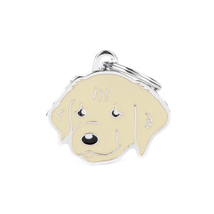 My Family Friends Golden Retriever Pet ID Tag