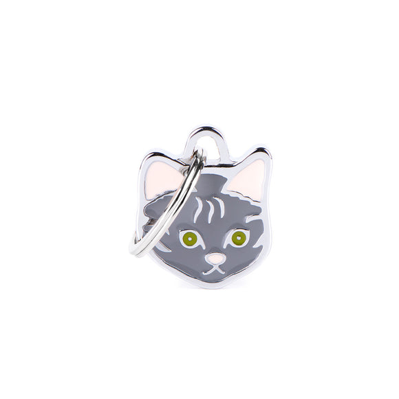 My Family Friends Grey European Shorthair Pet ID Tag