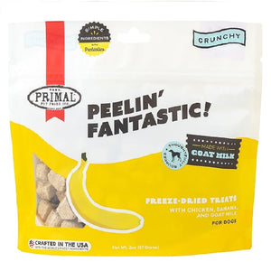 Primal Pet Food Freeze-Dried Chicken, Banana, and Goat Milk Dog Treats 57g