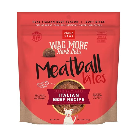 Cloud Star Wag More Bark Less Meatballs Grain Free Beef 397g