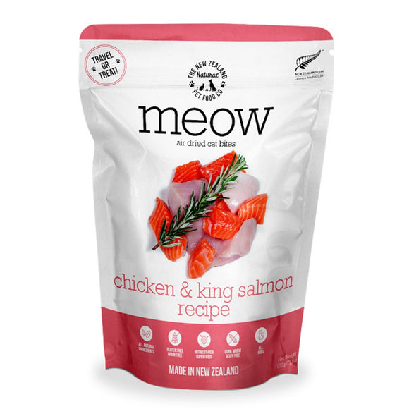 Meow Air Dried Chicken and Salmon Cat Treats 100g