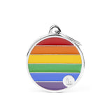 My Family Rainbow Big Circle Pet ID Tag