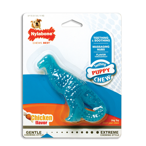 Nylabone Dog Toy Puppy Dino Chicken Regular