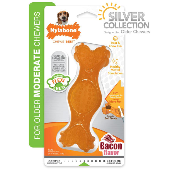 Nylabone Silver Collection Flexi Chew Fill & Treat Dog Toy