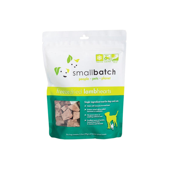 Small Batch Freeze-dried Treats Lamb Hearts 3.5 oz