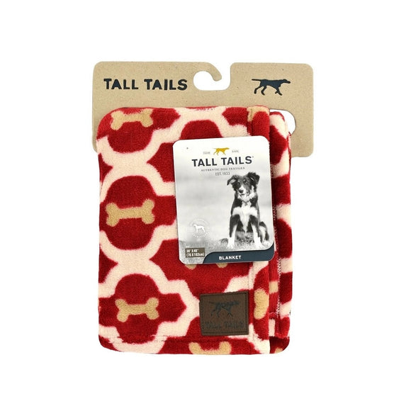 Tall Tails Red Bone Fleece Blanket 30 in. x 40 in.