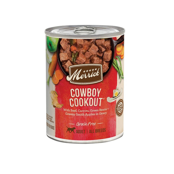 Merrick Classic Dog Canned Food Grain Free Cowboy Cookout 360g