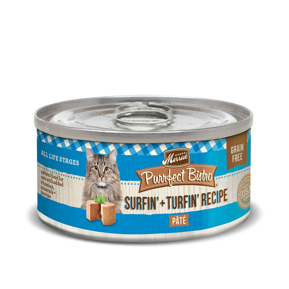 Merrick Purrfect Bistro Grain Free Surf & Turf Pate Cat Food 156g