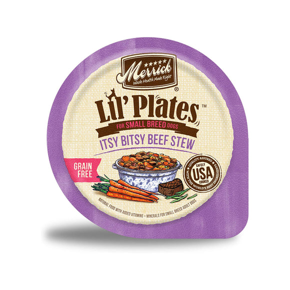 Merrick Lil Plates Dog Treats Grain Free Itsy Bitsy Beef Stew 99g