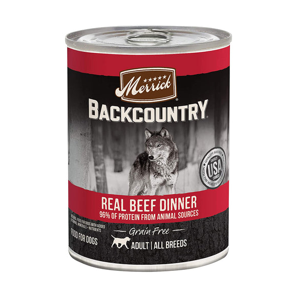 Merrick Backcountry Dog Can 96% Beef Recipe 360g