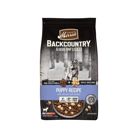 Merrick Backcountry Raw Infused Puppy Dog Dry Food Chicken 4.5kg