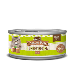 Merrick Purrfect Bistro Cat Canned Food Grain Free Turkey Pate 156g
