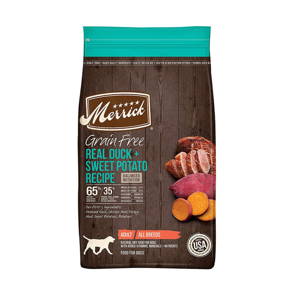 Merrick Dog Dry Food Grain-Free Duck & Sweet Potato 22 Lb