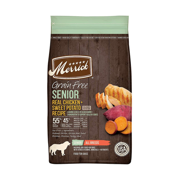 Merrick Dog Dry Food Grain-Free Senior Chicken & Sweet Potato 4.5kg