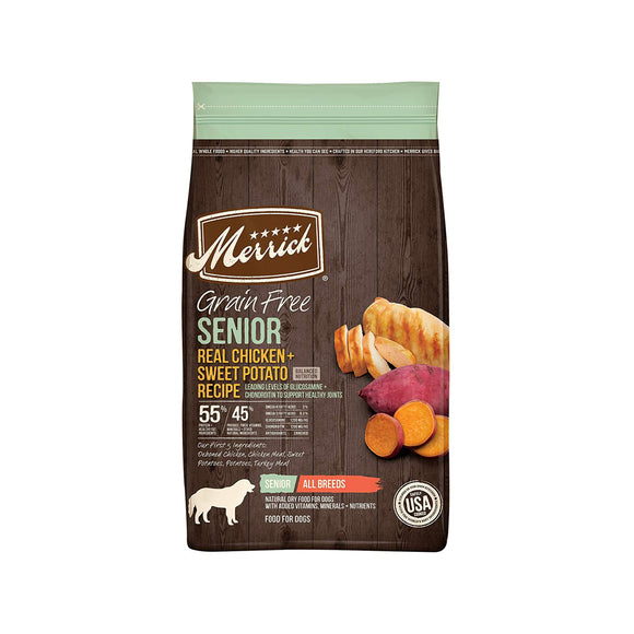 Merrick Grain Free Senior Real Chicken & Sweet Potato Dry Dog Food 9.9kg