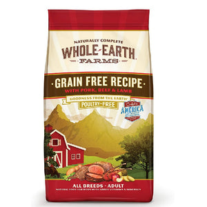 Whole Earth Farms Dry Dog Food Grain Free Beef & Lamb 25 Lb