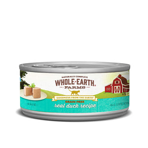 Whole Earth Farms Cat Canned Food Grain Free Real Duck Recipe 148g