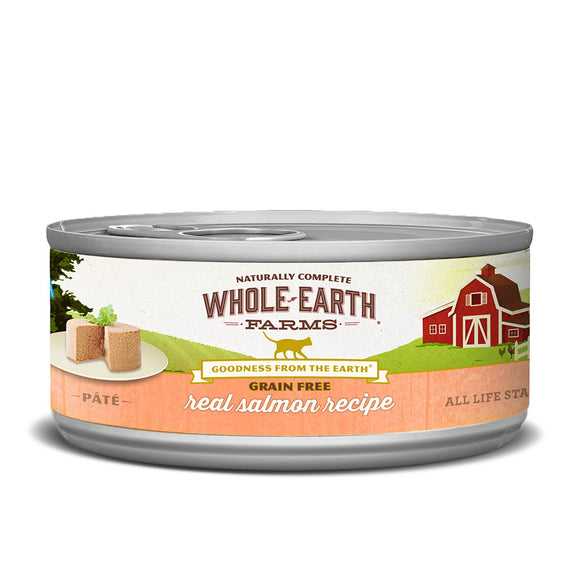 Whole Earth Farms Grain Free Recipe for Cats Real Salmon Morsels 148g