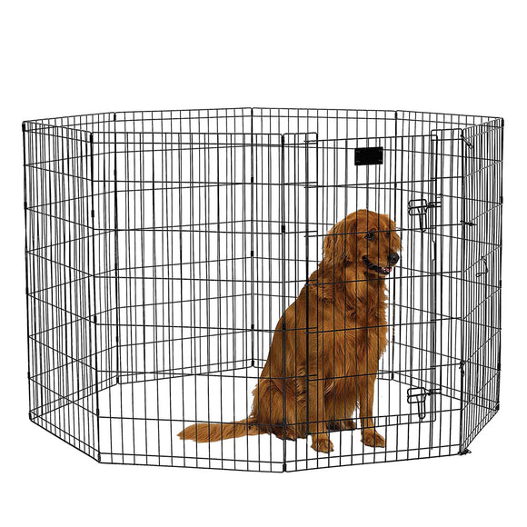 Midwest Homes for Pets Contour Folding Metal Exercise Pen Black 42 inches