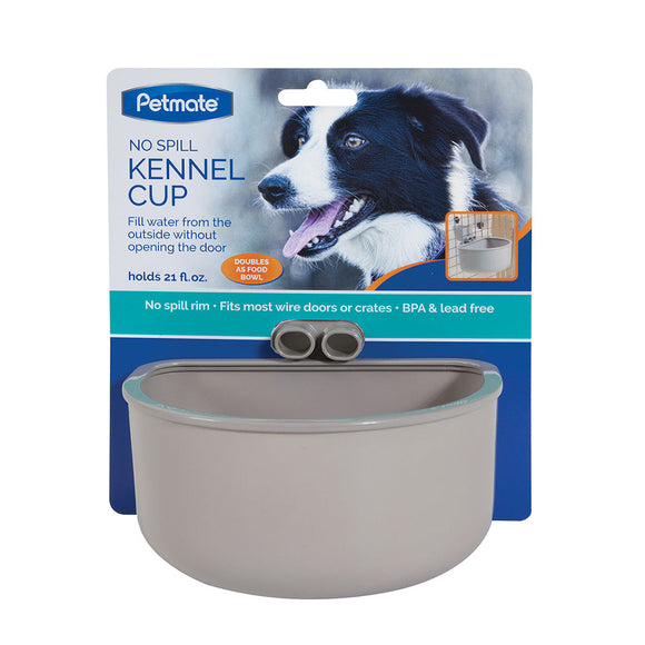 Petmate Bowl No Spill Kennel Cup Gray Large