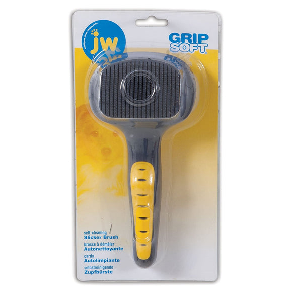 JW Pet Self-Cleaning Slicker Brush Small