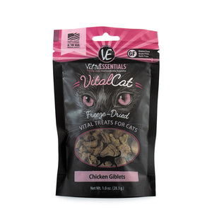 Vital Essentials Cat Treat Freeze-dried Chicken Giblets 1 oz