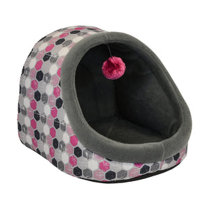 Dallas Hooded Cat Bed with Play Toy 14 inches