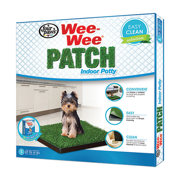 Four Paws Wee Wee Patch Grass and Potty Tray Set  Small 20X20