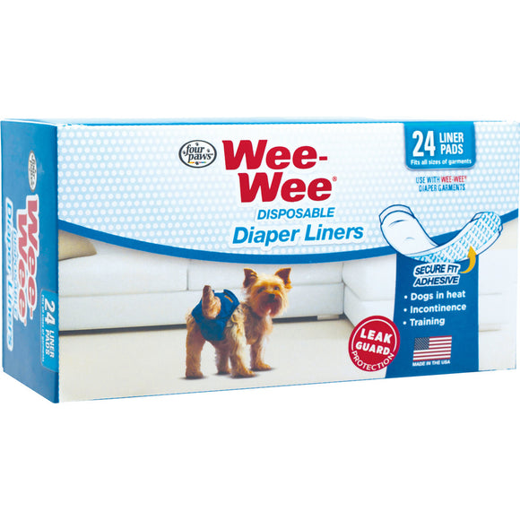 Four Paws Wee Wee Disposable Liners 24 Pk