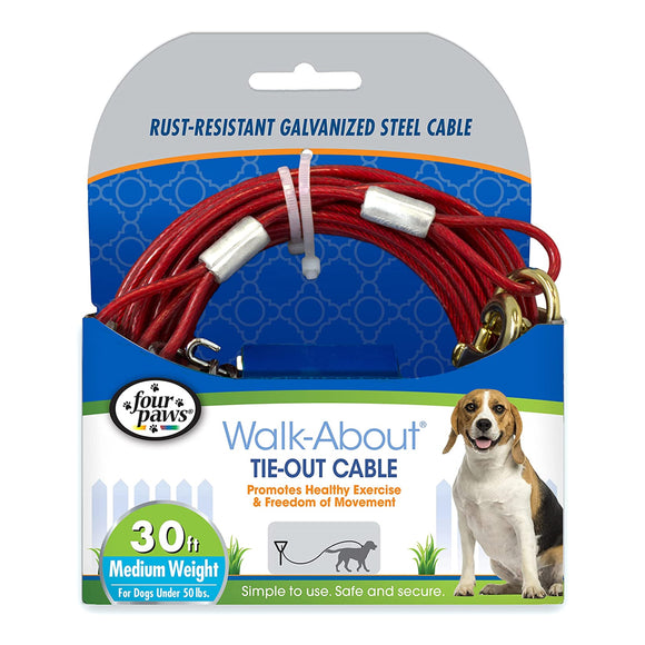 Four Paws Tie Out Cable Medium Weight 15 Ft