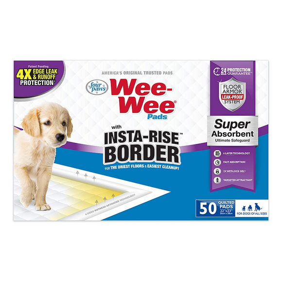 Four Paws Weewee Pad Insta-Rise 50 Ct