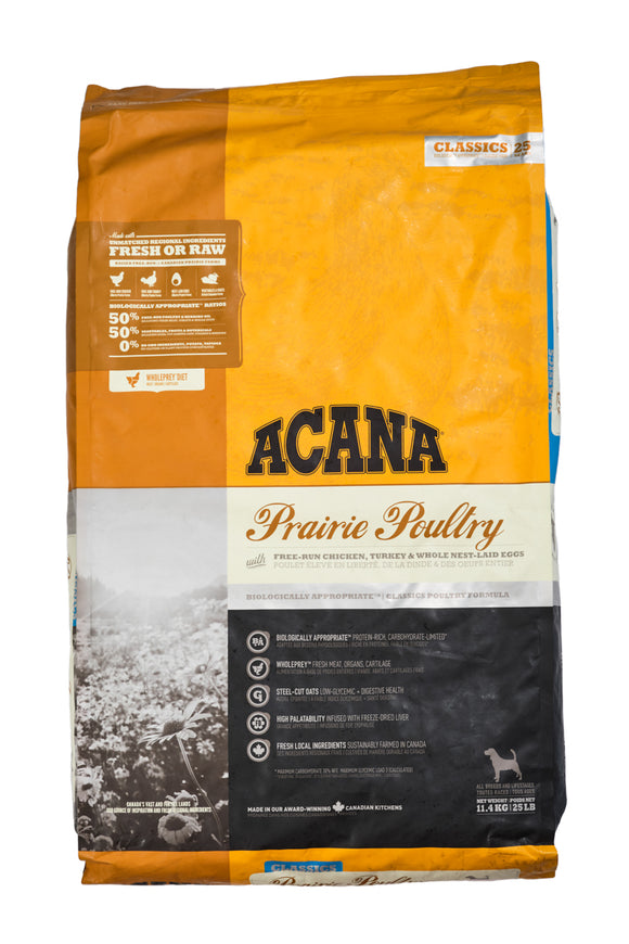 Acana Classics Prairie Poultry Dry Dog Food 11.4kg