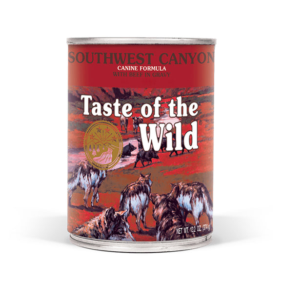 Taste of the Wild Southwest Canyon Canine Formula with Beef in Gravy Dog Wet Food 13oz