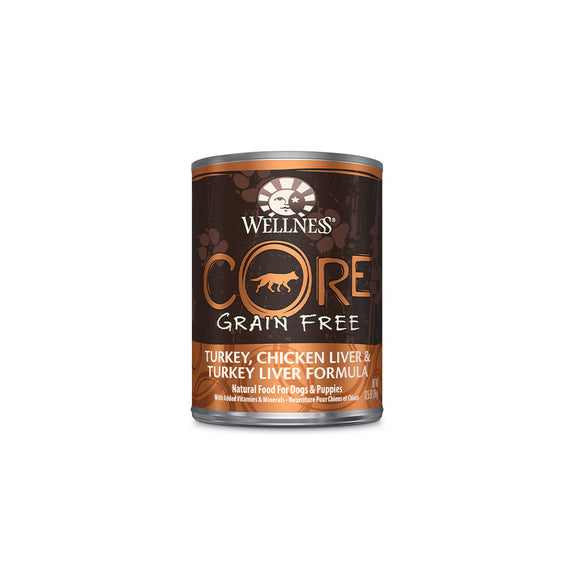 Wellness Canned Dog Food Core Turkey, Chicken & Turkey Liver 354g