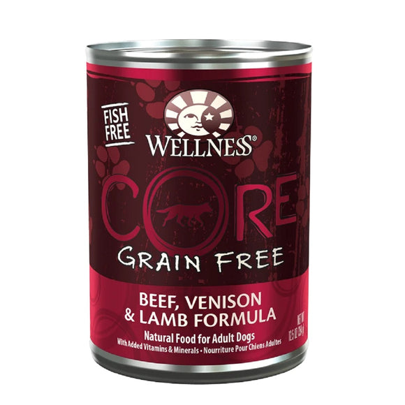 Wellness Core Beef Venison Lamb Canned Dog Food 354g