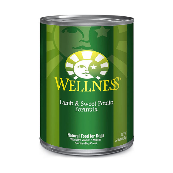 Wellness Canned Dog Food Lamb & Sweet Potato Formula 354g