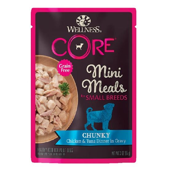 Wellness Dog Pouch Core Mini Meals Chunky Chicken & Tuna 85g