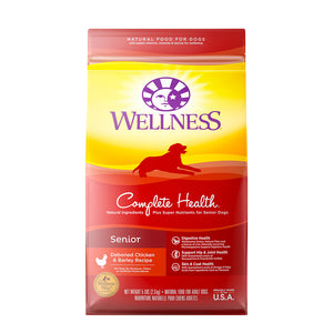 Wellness Complete Health Dry Dog Food Senior Chicken & Barley 5 Lb