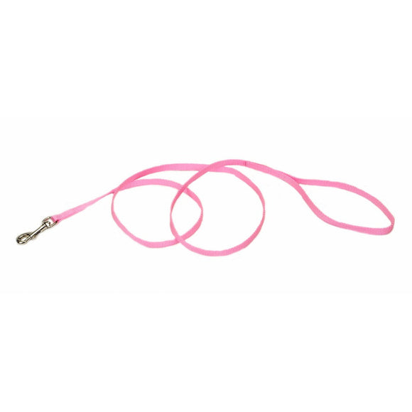 Coastal Pet Dog Leash Single-Ply Nylon Bright Pink 3.8 In X 6 Ft